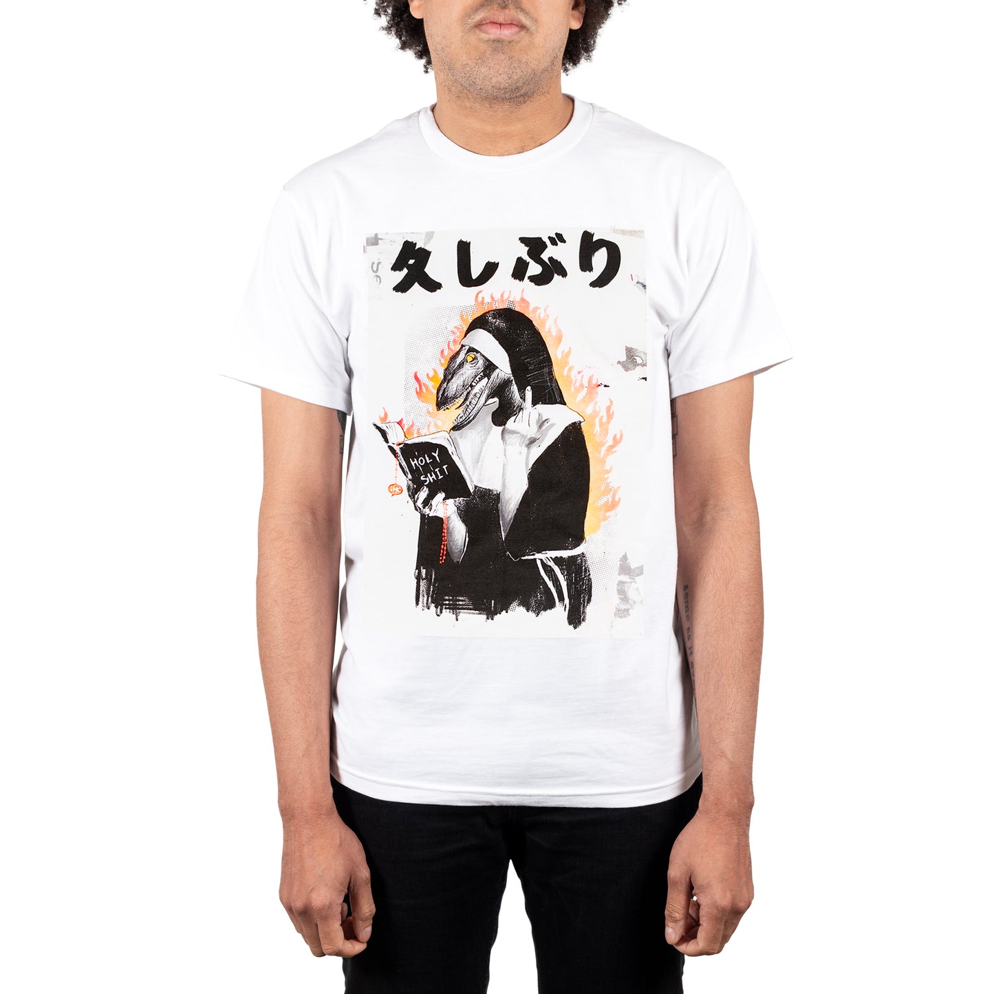 "Religious Reptile" By Victoria Cassanova Tee - White