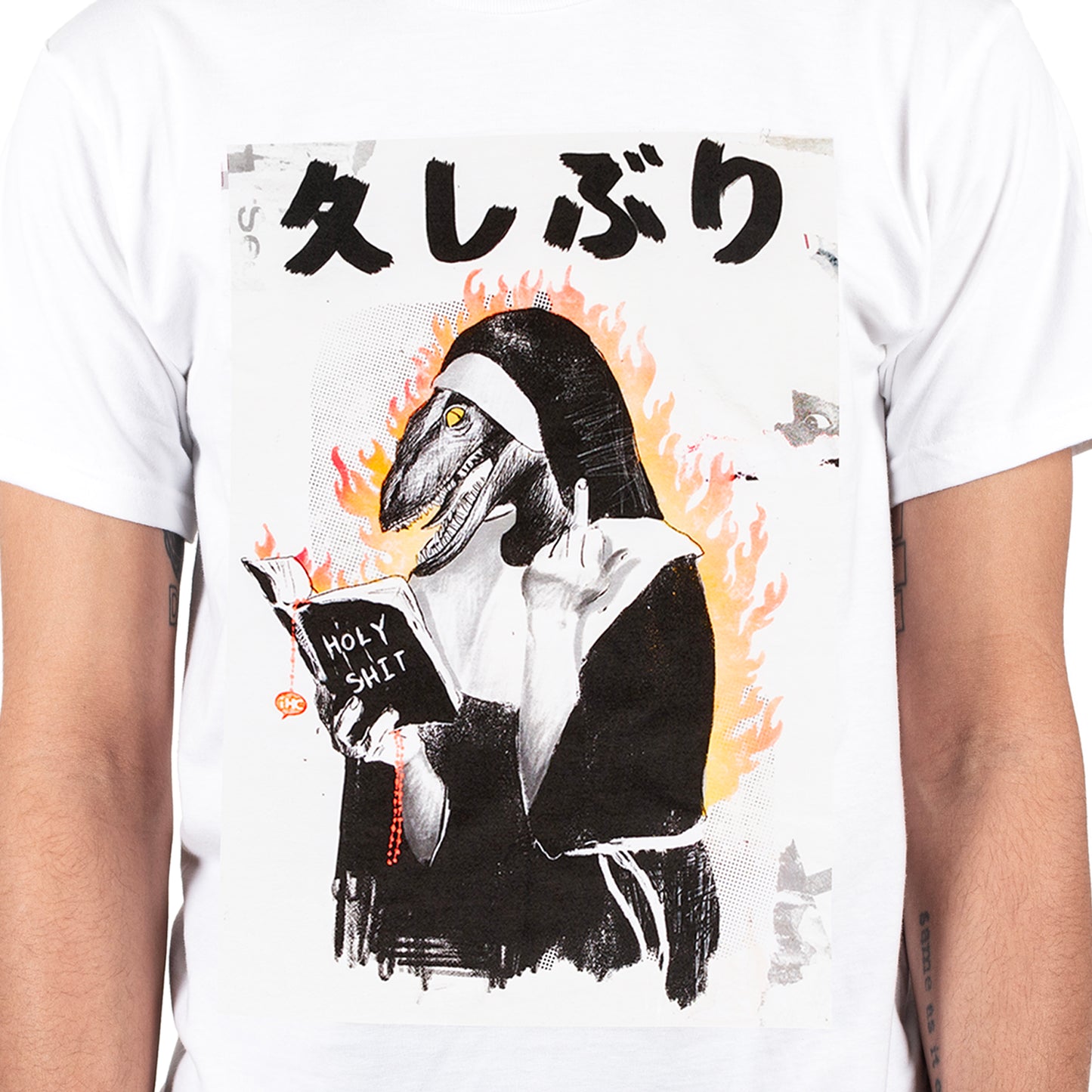 "Religious Reptile" By Victoria Cassanova Tee - White