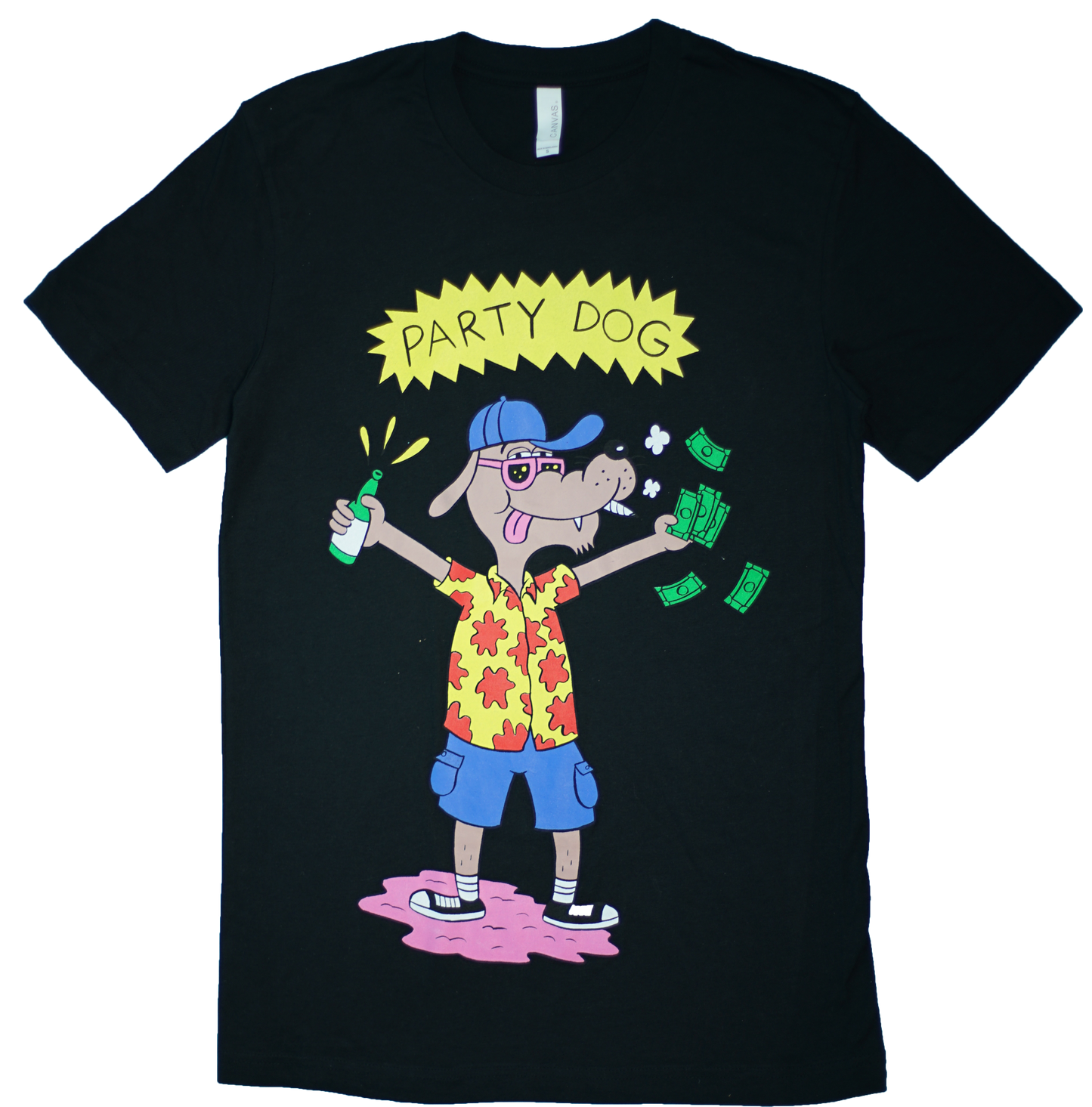 "Party Dog" By Johnny Ryan Tee - Black