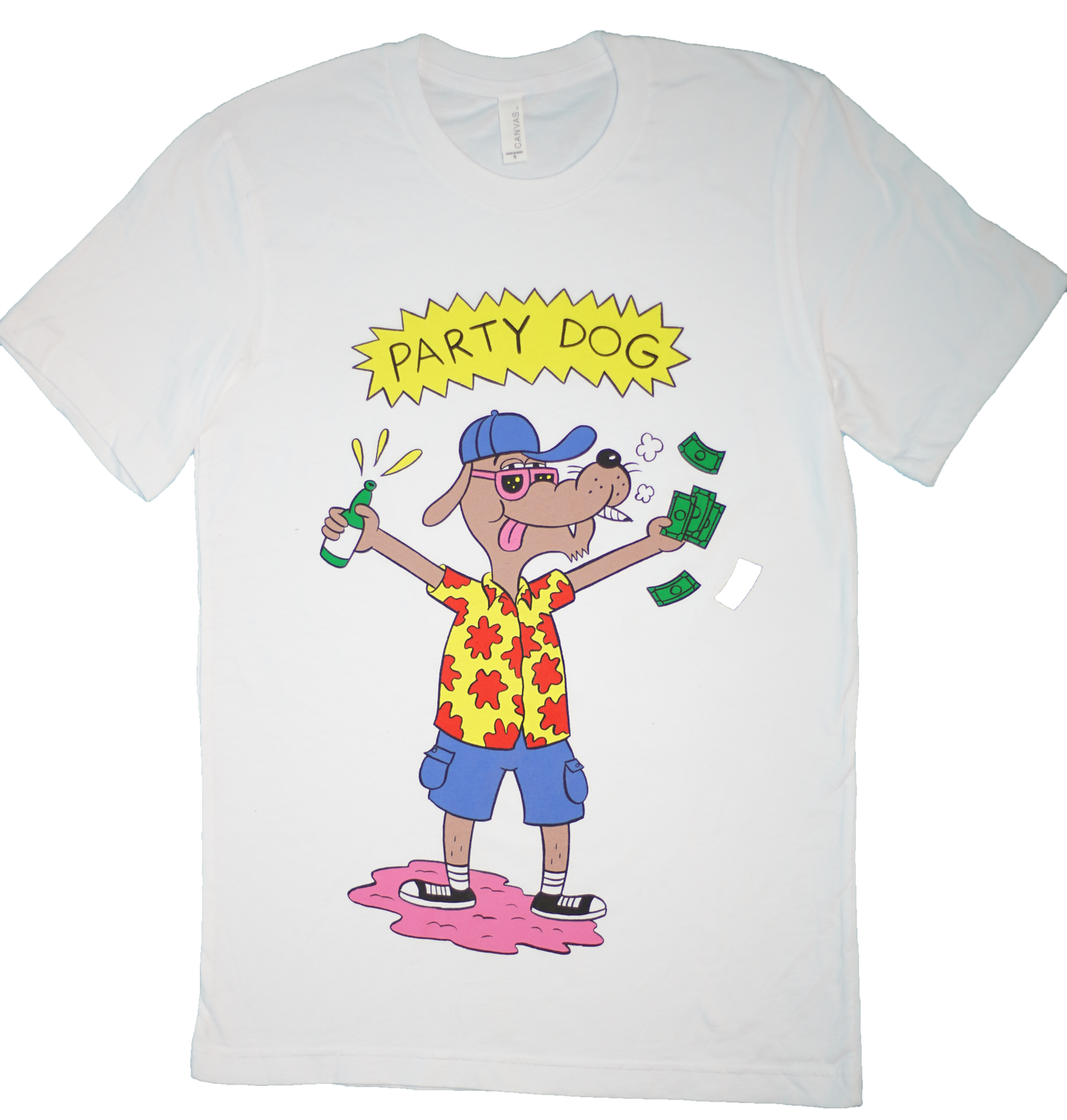 "Party Dog" By Johnny Ryan Tee - White