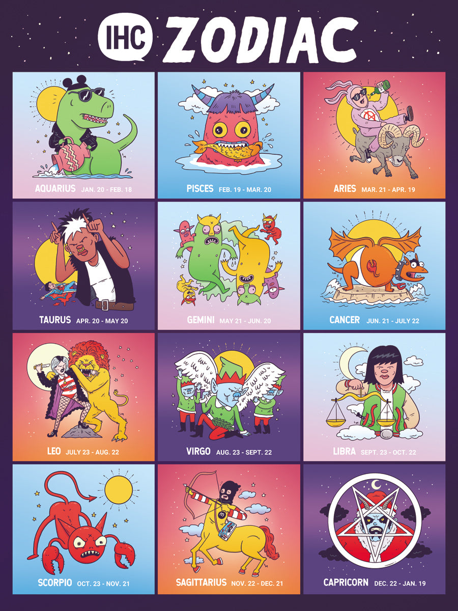 Lost Daze Zodiac Poster