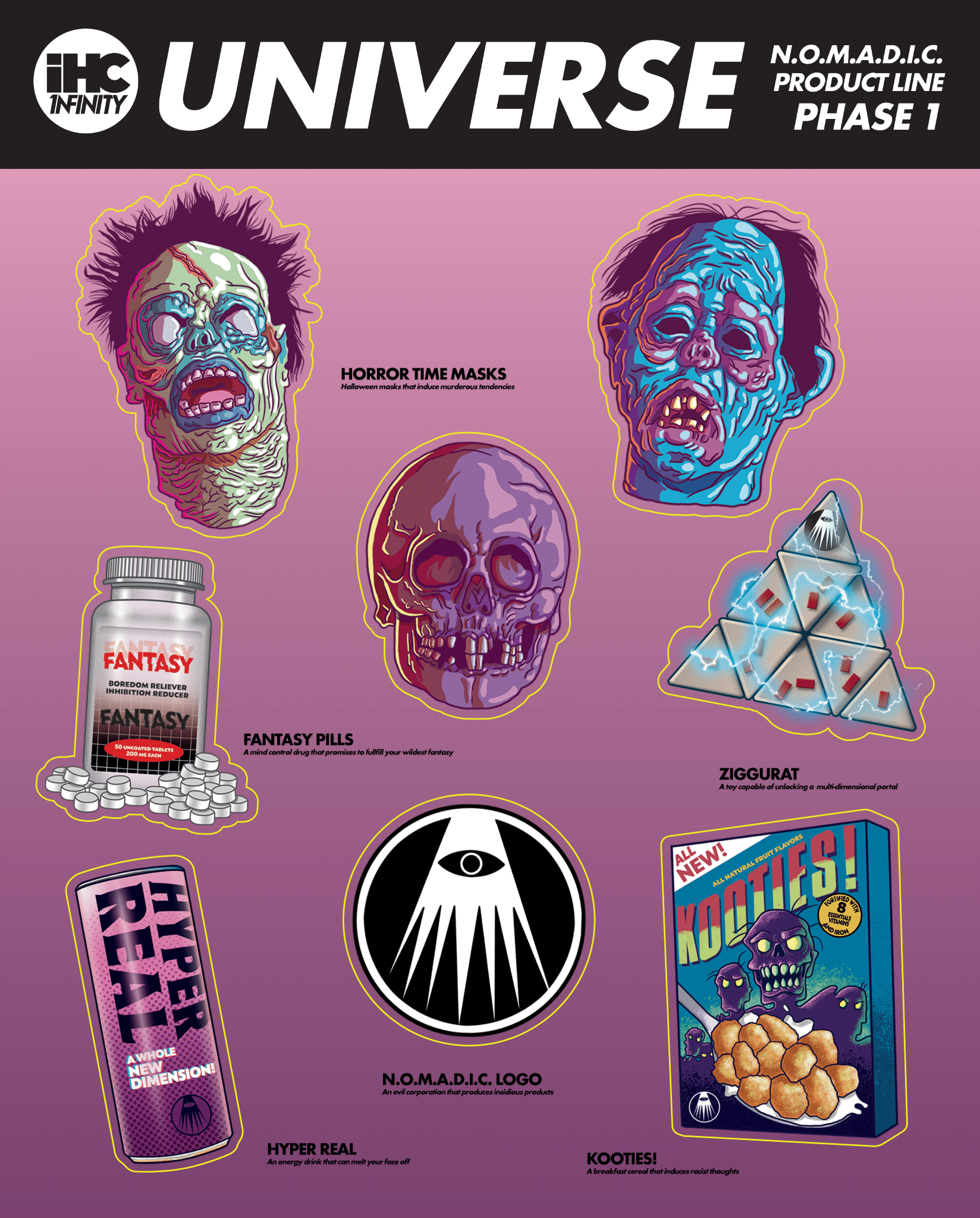 IHC 1NFINITY Sticker Sheet – IHEARTCOMIX